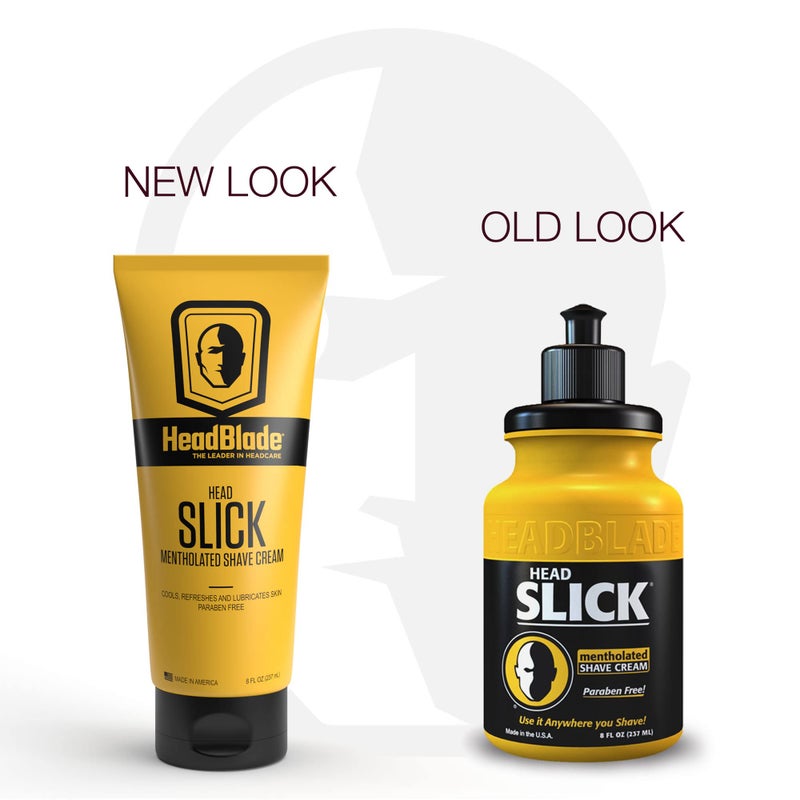 HeadBlade ATX Men's Head Shaving Basics Bundle with 8oz HeadSlick Cream, Razor, Blade Refills - Close Shave Kit with An Easier and Faster Shave - Image 3